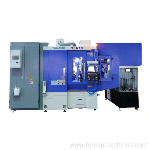 High efficiency helical gear cutting integrated chamfering